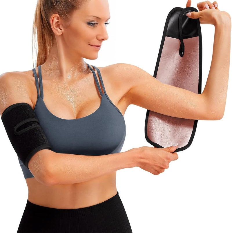 Donason Store Women's Arm Trimmers 2Pcs Adjustable Sweat Arm Shaper Bands Compression Workout Sleeves Sauna Wraps for Flabby Arms - Image 1